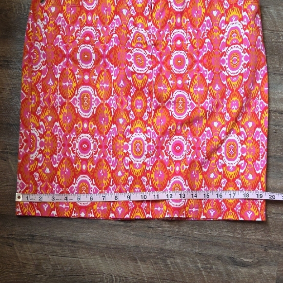 Jones New York Sport Pencil Skirt Stretch Multi-colored Patterned Size 8 Cotton - Picture 11 of 13